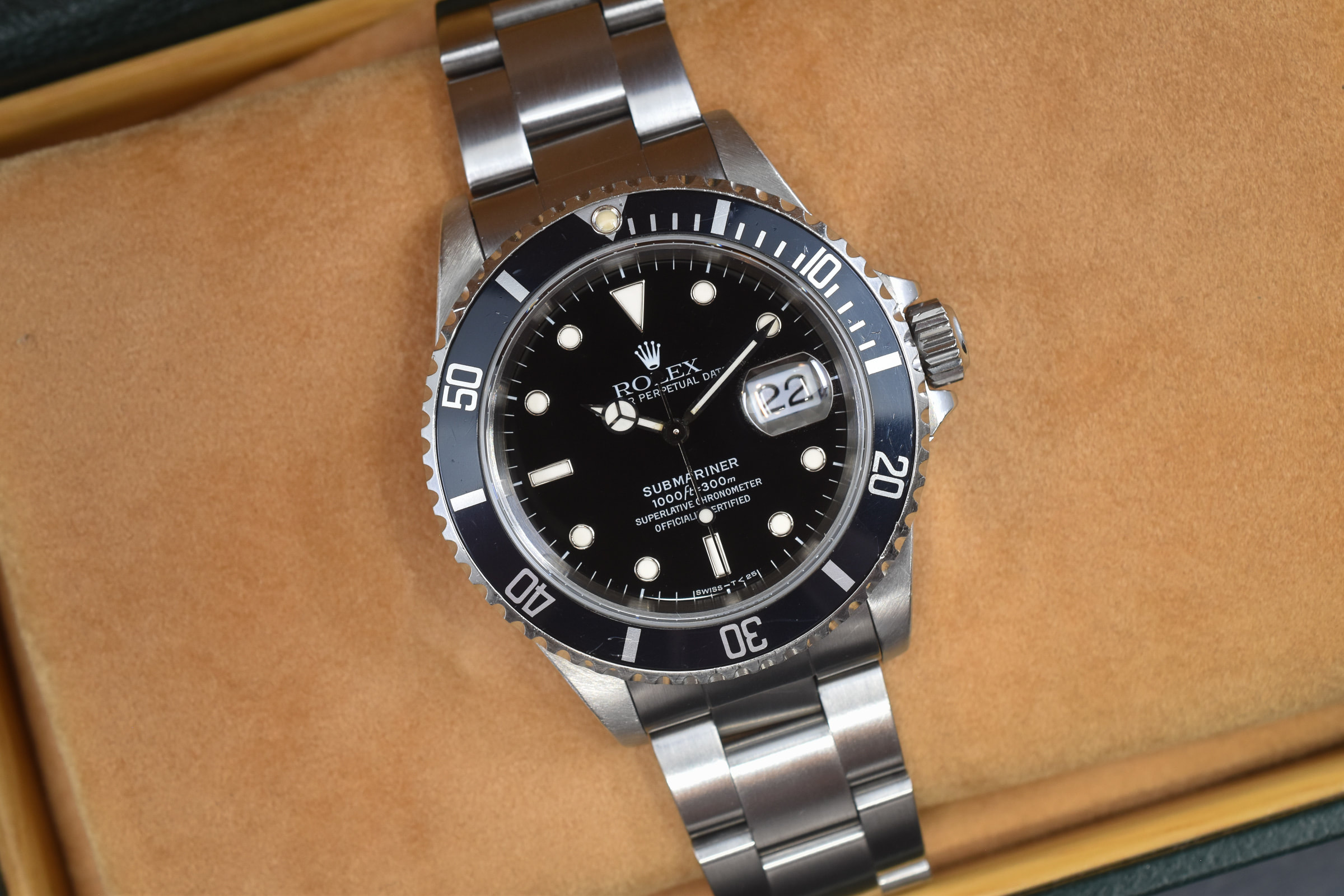 1998 Rolex Submariner Reference 16610 with Box Papers U